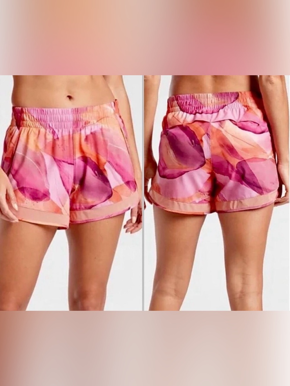 Athleta Pink and Orange Athletic Shorts